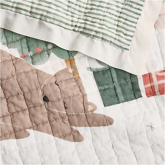 Starlight Snuggles Organic Cotton Baby Crib Quilt