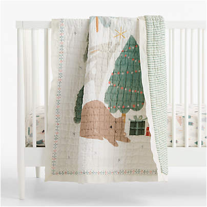 Starlight Snuggles Organic Cotton Baby Crib Quilt