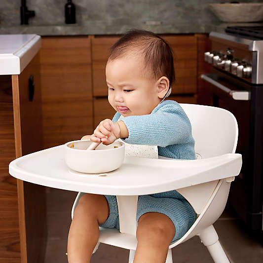 Lalo Oatmeal White Starting Solids Baby Feeding Set