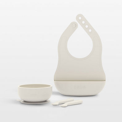 View Lalo Oatmeal White Starting Solids Baby Feeding Set details