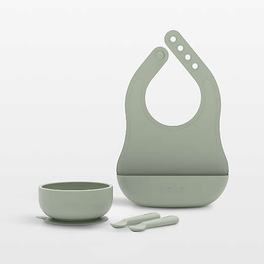 Lalo Sage Green Starting Solids Baby Feeding Set