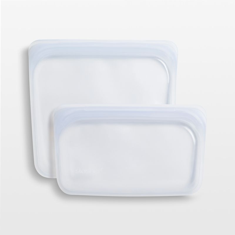 Stasher 3-Piece Clear Sandwich and Half-Gallon Bag Set