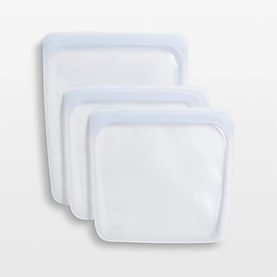 Stasher 3-Piece Clear Sandwich and Half-Gallon Bag Set