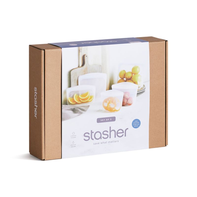 Stasher Clear 5-Piece Bag Set - image 1 of 2