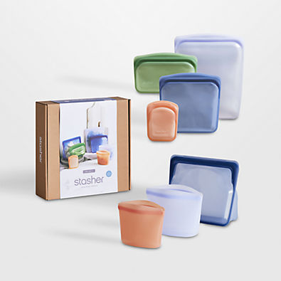 View Stasher Multi-Color Reusable Silicone 7-Piece Bag Set details