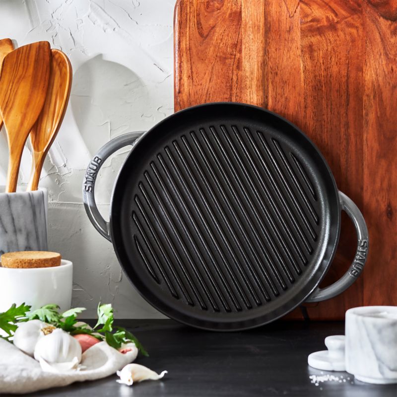 Staub ® Graphite Grey Round Pure Grill