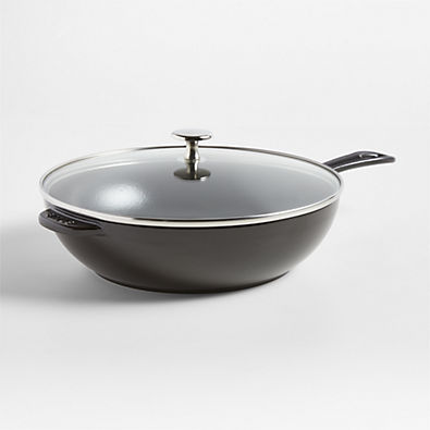 View Staub 10" Matte Black Daily Pan details