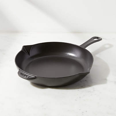 Staub ® 10" Matte Black Enameled Cast Iron Fry Pan