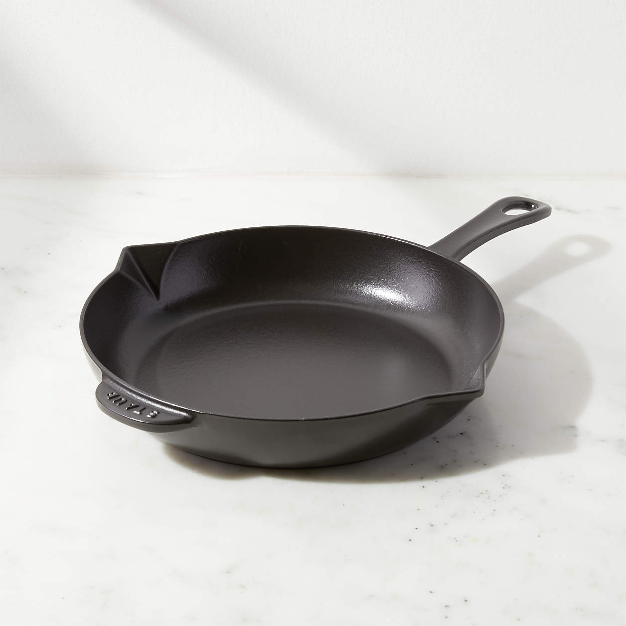 Staub Matte Black 10" Fry Pan + Reviews Crate & Barrel