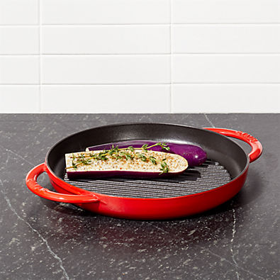 View Staub 10" Round Double Handle Pure Grill Cherry details