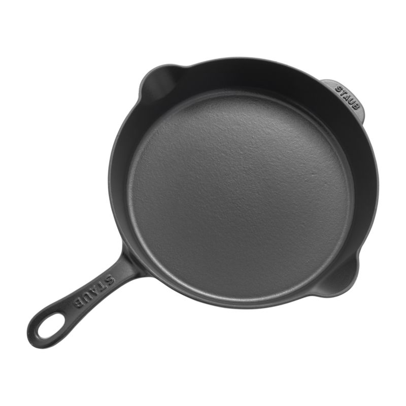 Staub ® 11" Matte Black Enameled Cast Iron Traditional Deep Skillet