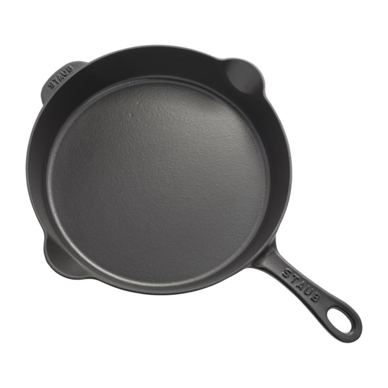 Staub ® 11" Matte Black Enameled Cast Iron Traditional Deep Skillet