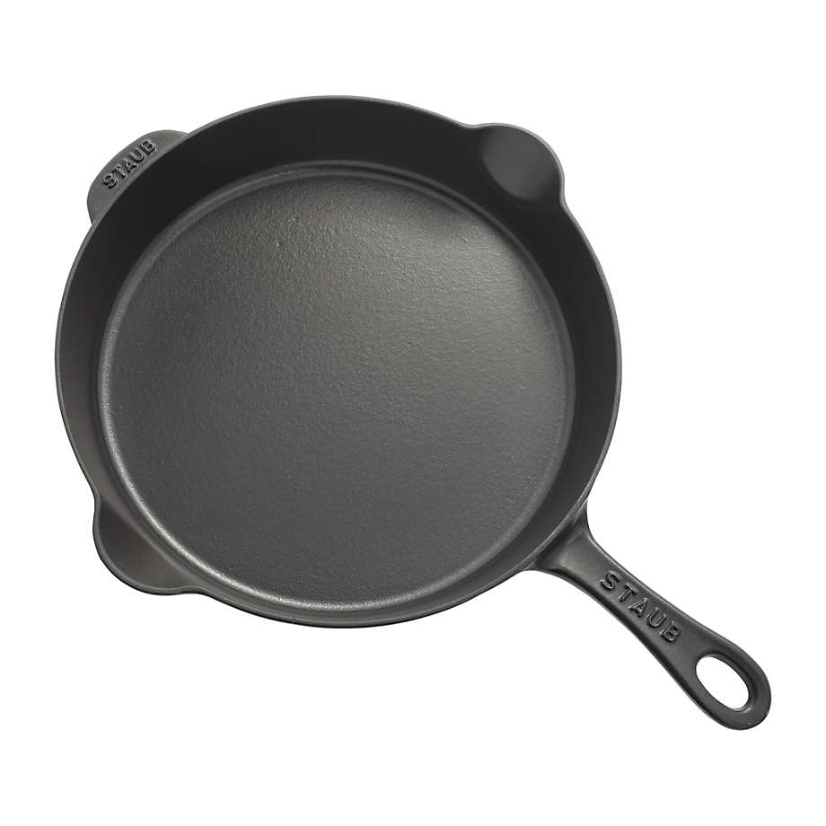 Staub Cast Iron 11-inch Crepe Pan with Spreader & Spatula - Matte Black,  Made in France