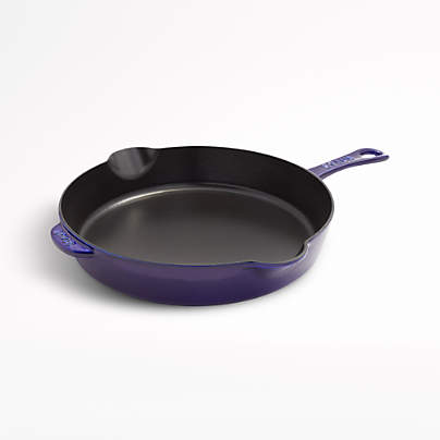 Staub ® 11" Dark Blue Enameled Cast Iron Traditional Deep Skillet