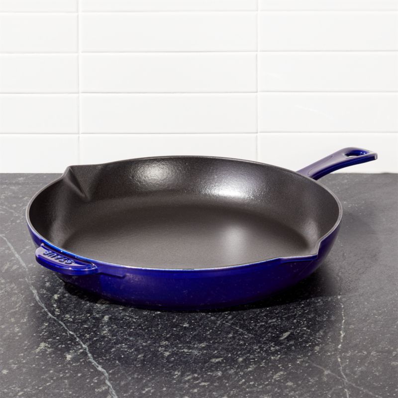 Staub ® 12" Dark Blue Enameled Cast Iron Fry Pan - image 0 of 2