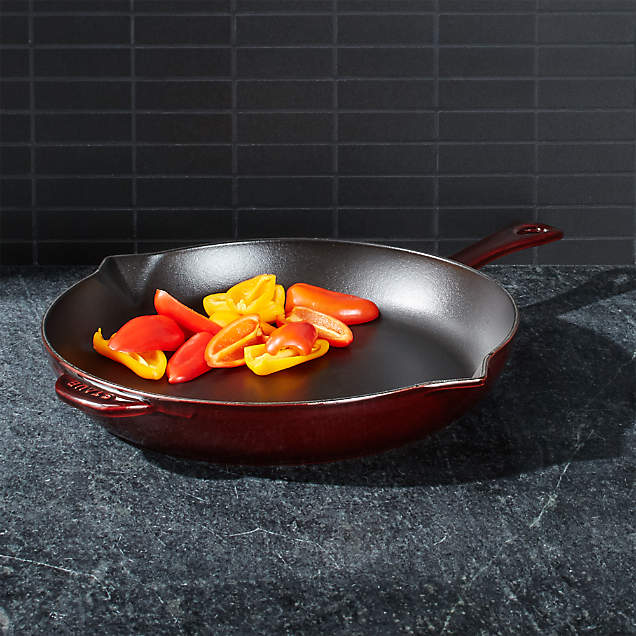 Staub Matte Black 12" Fry Pan + Reviews Crate & Barrel