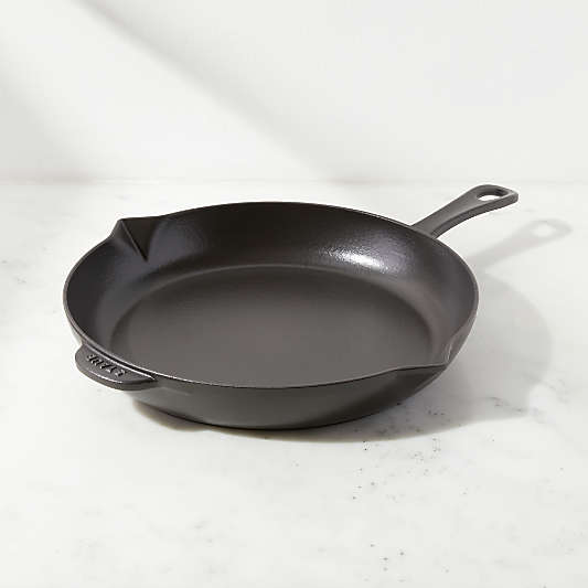 Staub ® 12" Matte Black Enameled Cast Iron Fry Pan