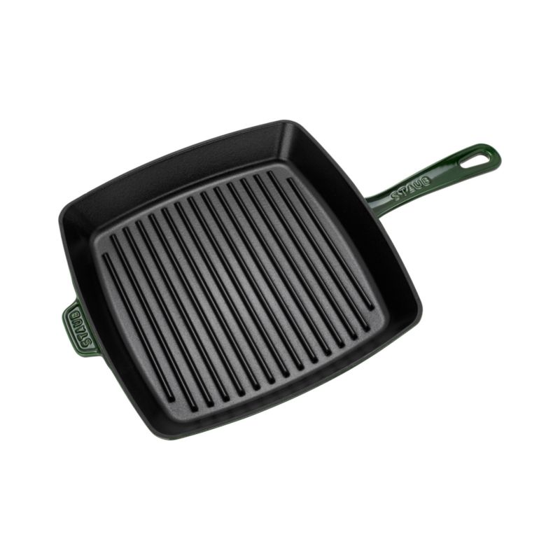 Staub 12" Basil Enameled Cast Iron Square Grill Pan - image 6 of 5