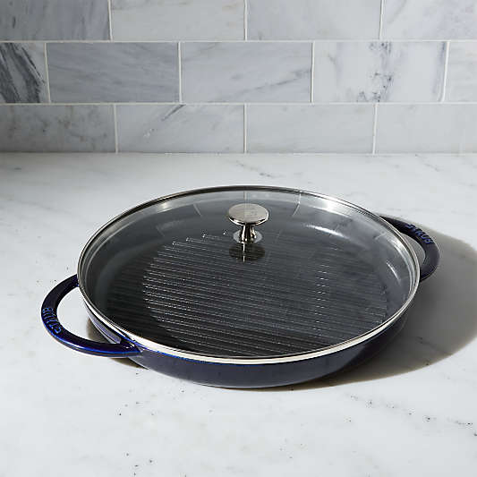 Staub ® Cast Iron Round Steam Grill - Dark Blue