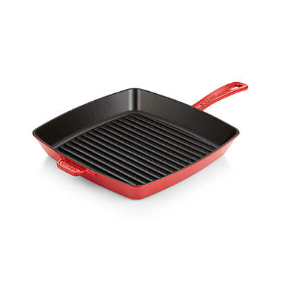 Staub 12 Cast Iron Square Grill Pan - Matte Black