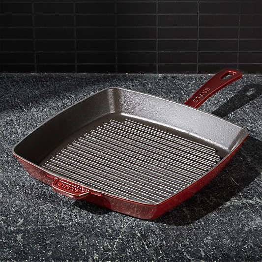 Staub ® 12" Grenadine Enameled Cast Iron Square Grill Pan