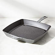 Caraway ® Cream Ceramic Non-Stick Square Grill Pan with Gold Hardware