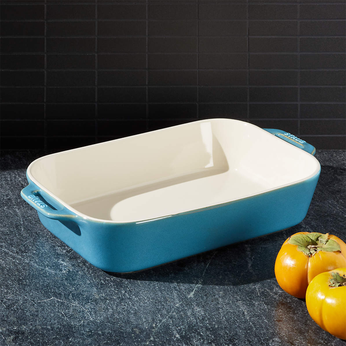 STAUB Ceramics Rectangular Baking Dish 13x9-inch Rustic Turquoise 