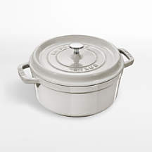 Staub 5.5-Qt White Cocotte + Reviews | Crate & Barrel