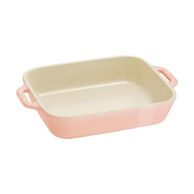 Staub Macaron Pastel Pink Rectangular Bakers, Set of 2 + Reviews ...