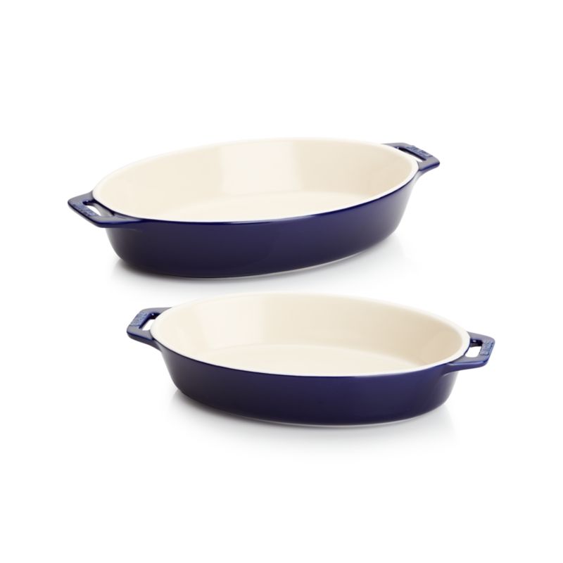 Staub ® Dark Blue 2-Piece Oval Baker Set - image 2 of 2