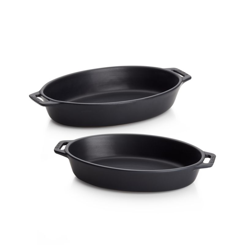 Staub ® Matte Black 2-Piece Oval Baker Set - image 3 of 2