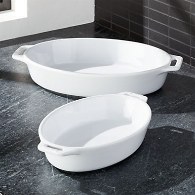 View Staub ® White 2-Piece Oval Baker Set details