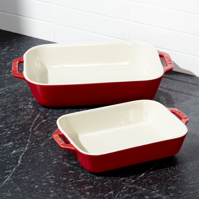 Staub ® Cherry 2-Piece Rectangular Baker Set - image 1 of 4