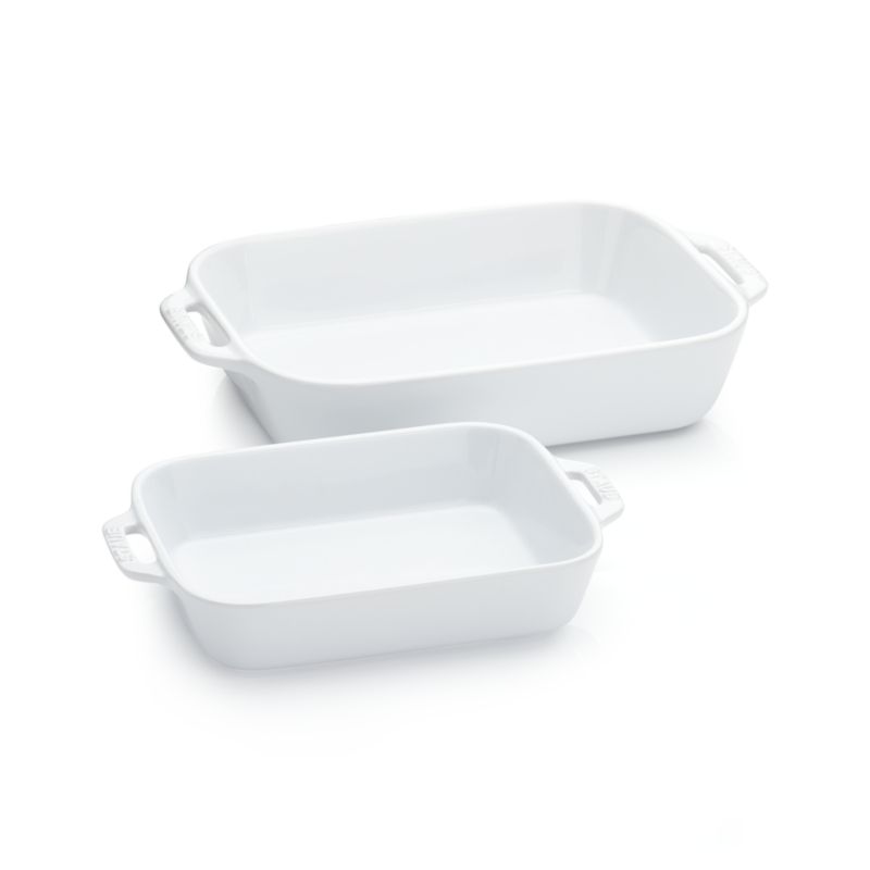 Staub ® White 2-Piece Rectangular Baker Set - image 4 of 4