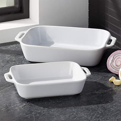 Staub Ceramics White 5-Piece Bakeware Set | Crate & Barrel