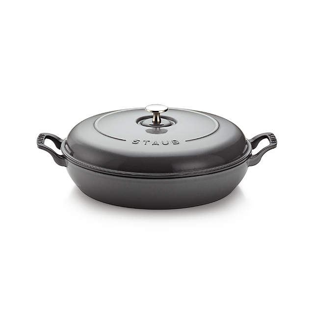 Staub Cast Iron Braiser, 3.5qt, White