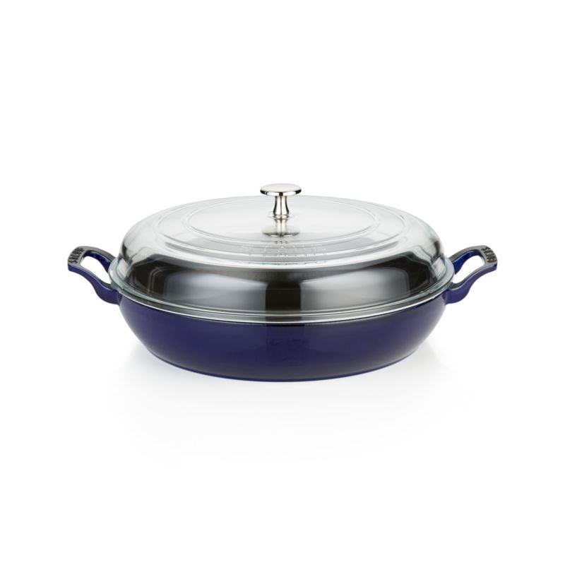 Staub ® 3.5-Qt Dark Blue Braiser with Glass Lid - image 6 of 5