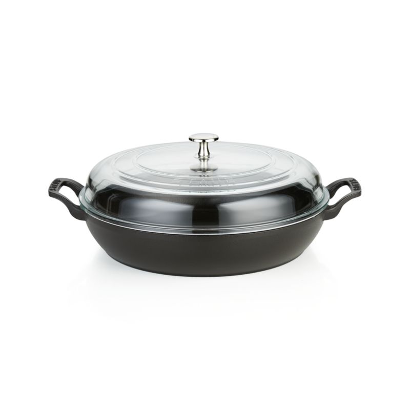 Staub ® 3.5-Qt Matte Black Braiser with Glass Lid