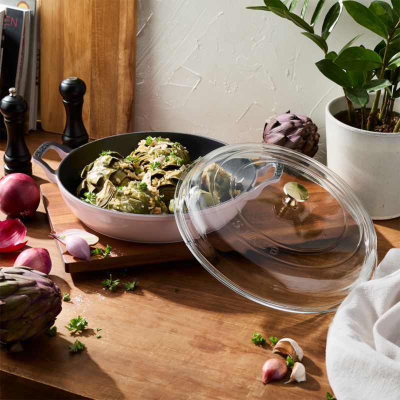 Staub ® 3.5-Qt. Peony Pink Braiser with Glass Lid - image 1 of 9