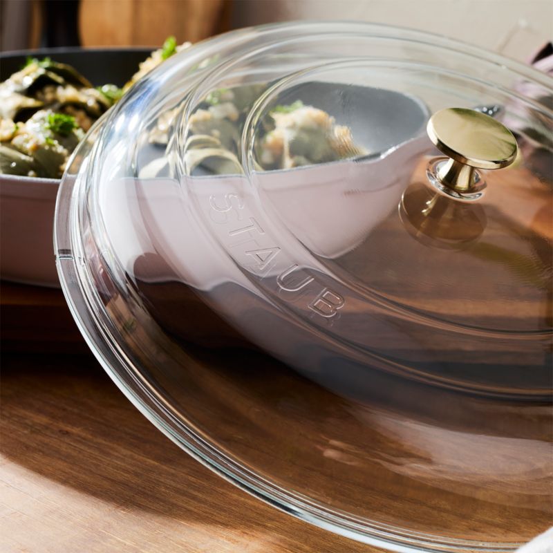 Staub ® 3.5-Qt. Peony Pink Braiser with Glass Lid - image 6 of 9