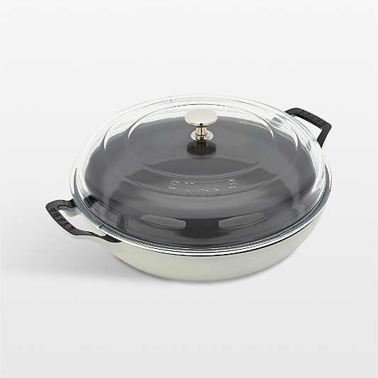 Staub ® 3.5-Qt. White Truffle Braiser with Glass Lid
