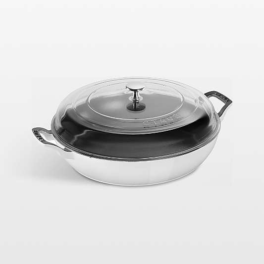 Staub ® 3.5-Qt. White Braiser with Glass Lid