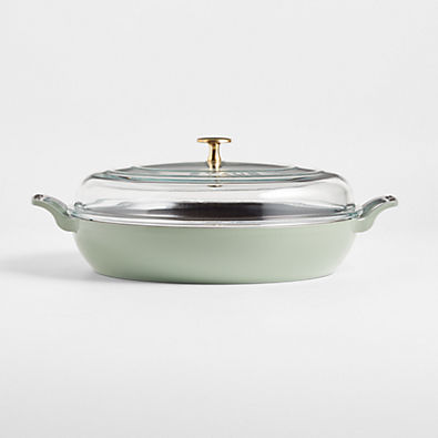 View Staub ® 3.5-Qt. Eucalyptus Braiser with Glass Lid details