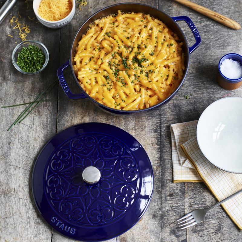 Staub Essential ® Dark Blue 3.75-Qt. Round French Oven with Lily Lid - image 2 of 7