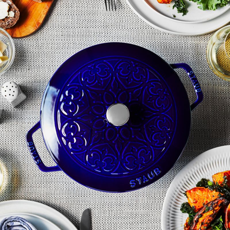 Staub Essential ® Dark Blue 3.75-Qt. Round French Oven with Lily Lid - image 5 of 7