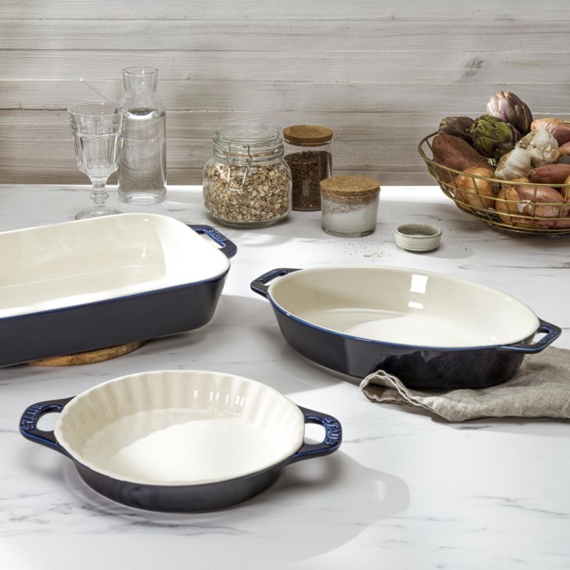 Staub ® Dark Blue 3-Piece Mixed Baking Dish Set - image 2 of 3