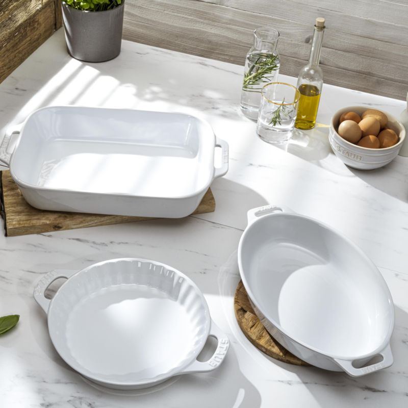 Staub ® White 3-Piece Mixed Baking Dish Set - image 1 of 2