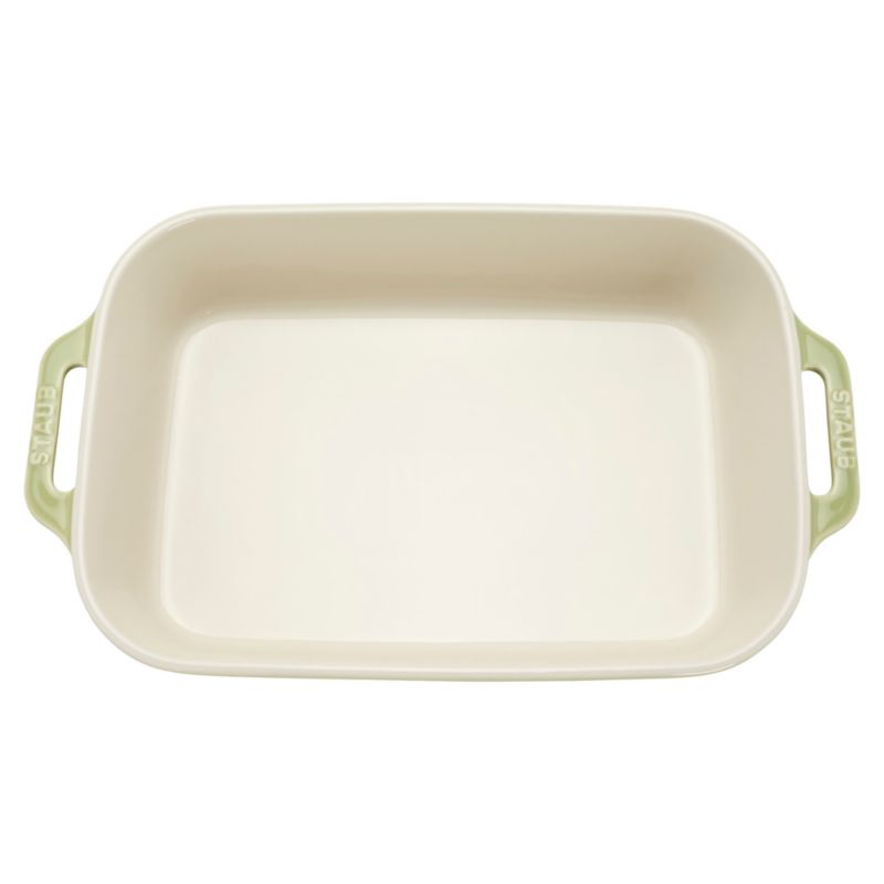 Staub Macaron Light Green 3-Piece Rectangular Stoneware Baking Dish Set - image 1 of 7