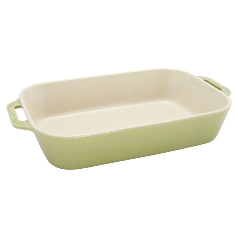 Staub Macaron Light Green 3-Piece Rectangular Stoneware Baking Dish Set - image 2 of 7