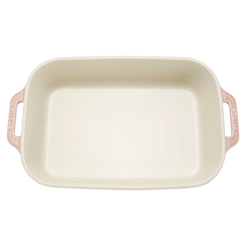 Staub Macaron Light Pink 3-Piece Rectangular Stoneware Baking Dish Set - image 2 of 7